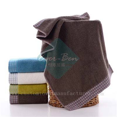China Bulk Custom frontgate resort towels Manufacturer Bespoke Coffee Bamboo Bath Washcloth Towels Exporter